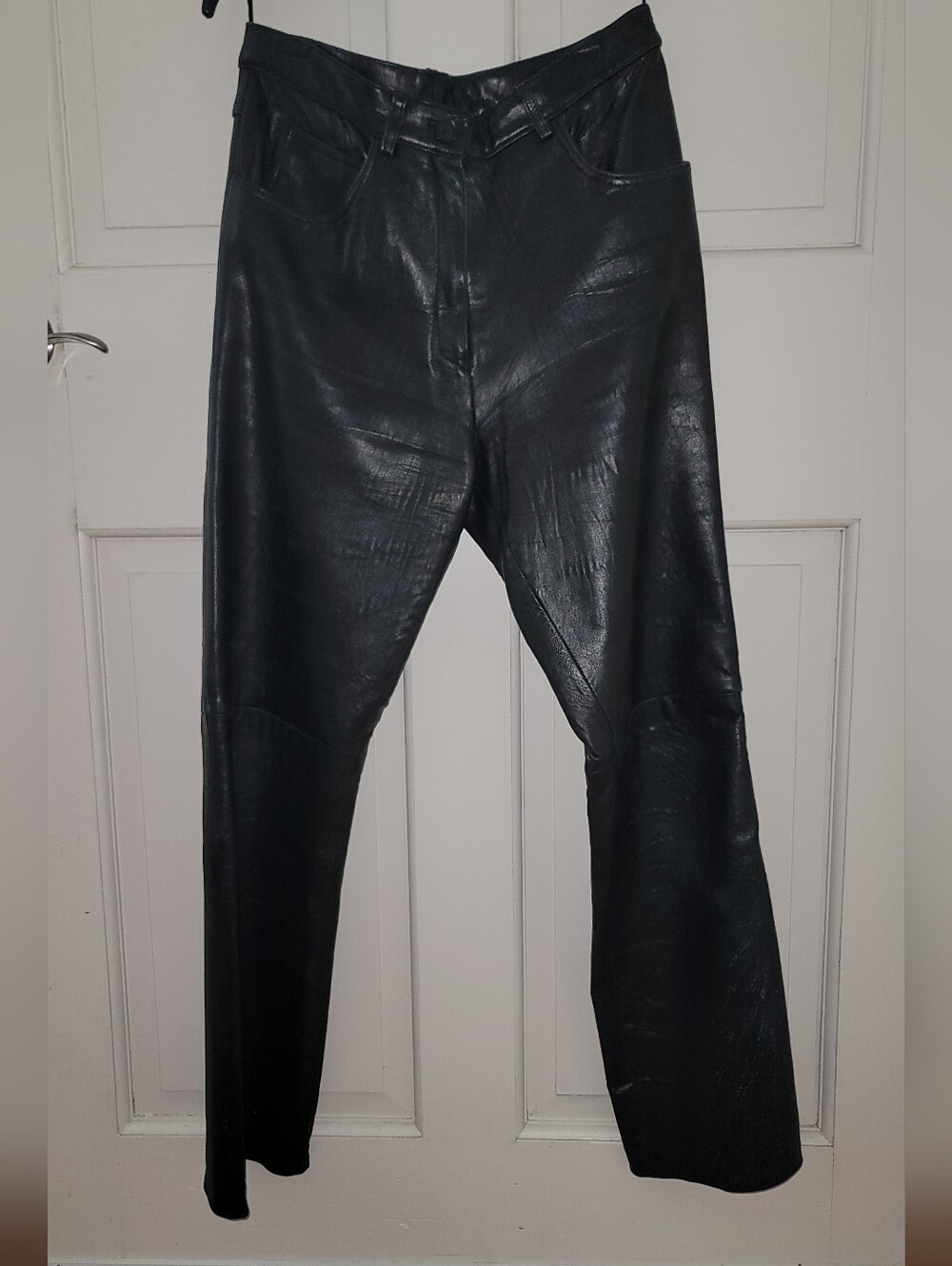 Adler Soft Black Leather Pants Size 8 - Picture 4 of 9